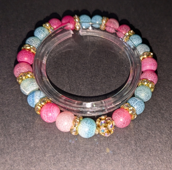 Sea Dreams Agate Stretch Bead Bracelet Set - Picture 3 of 4